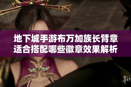地下城手游布万加族长臂章适合搭配哪些徽章效果解析