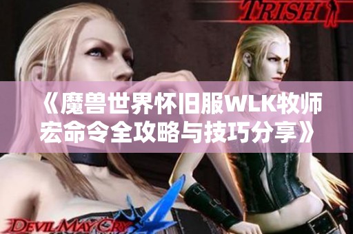 《魔兽世界怀旧服WLK牧师宏命令全攻略与技巧分享》