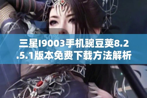 三星I9003手机豌豆荚8.2.5.1版本免费下载方法解析