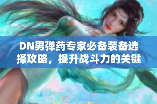DN男弹药专家必备装备选择攻略，提升战斗力的关键解析