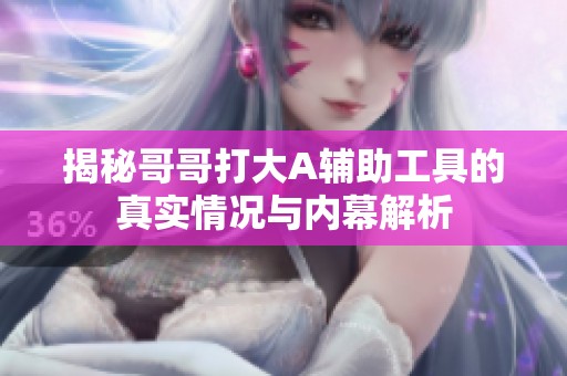 揭秘哥哥打大A辅助工具的真实情况与内幕解析