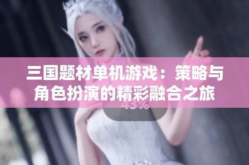 三国题材单机游戏：策略与角色扮演的精彩融合之旅