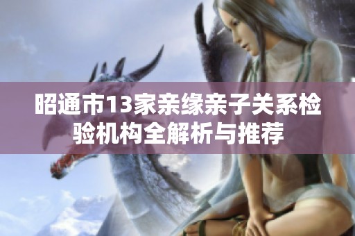 昭通市13家亲缘亲子关系检验机构全解析与推荐