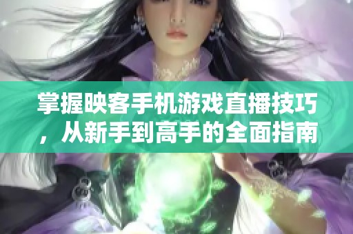 掌握映客手机游戏直播技巧，从新手到高手的全面指南