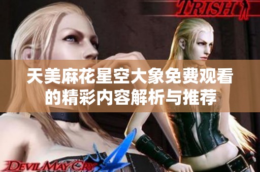 天美麻花星空大象免费观看的精彩内容解析与推荐