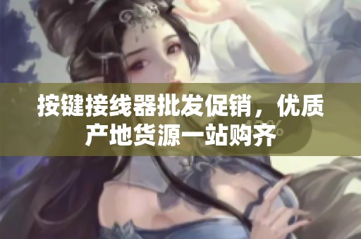 按键接线器批发促销，优质产地货源一站购齐