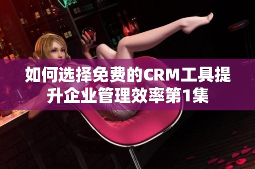 如何选择免费的CRM工具提升企业管理效率第1集