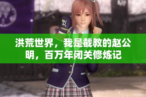洪荒世界，我是截教的赵公明，百万年闭关修炼记