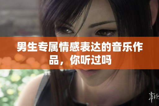 男生专属情感表达的音乐作品，你听过吗