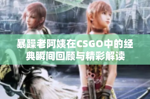 暴躁老阿姨在CSGO中的经典瞬间回顾与精彩解读