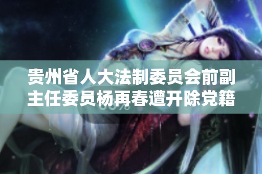 贵州省人大法制委员会前副主任委员杨再春遭开除党籍处理