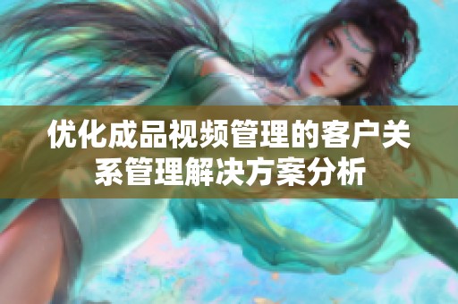 优化成品视频管理的客户关系管理解决方案分析