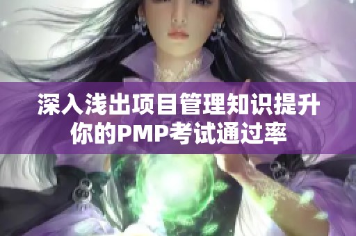 深入浅出项目管理知识提升你的PMP考试通过率