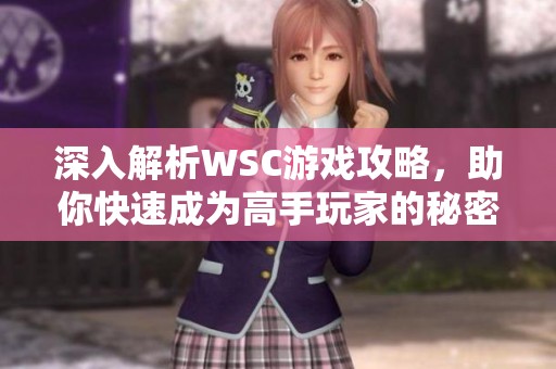 深入解析WSC游戏攻略，助你快速成为高手玩家的秘密技巧