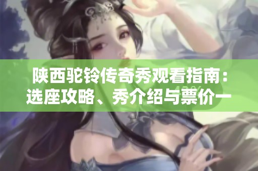 陕西驼铃传奇秀观看指南：选座攻略、秀介绍与票价一览
