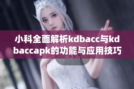 小科全面解析kdbacc与kdbaccapk的功能与应用技巧