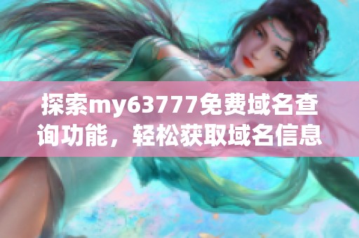 探索my63777免费域名查询功能，轻松获取域名信息