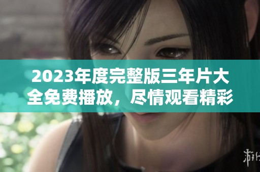 2023年度完整版三年片大全免费播放，尽情观看精彩内容