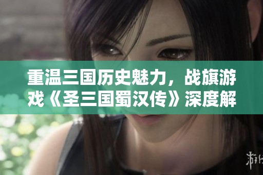 重温三国历史魅力，战旗游戏《圣三国蜀汉传》深度解析