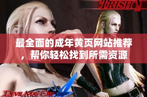 最全面的成年黄页网站推荐，帮你轻松找到所需资源