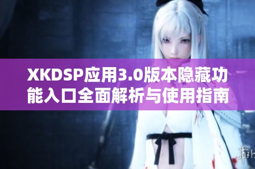 XKDSP应用3.0版本隐藏功能入口全面解析与使用指南