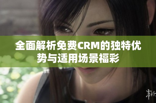 全面解析免费CRM的独特优势与适用场景福彩