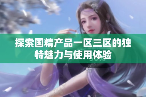 探索国精产品一区三区的独特魅力与使用体验
