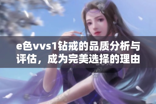 e色vvs1钻戒的品质分析与评估，成为完美选择的理由