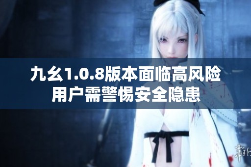 九幺1.0.8版本面临高风险用户需警惕安全隐患