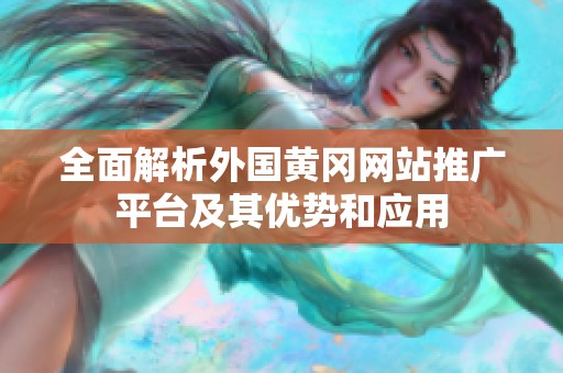 全面解析外国黄冈网站推广平台及其优势和应用