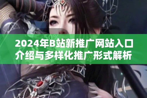 2024年B站新推广网站入口介绍与多样化推广形式解析