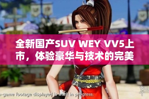 全新国产SUV WEY VV5上市，体验豪华与技术的完美结合