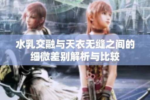水乳交融与天衣无缝之间的细微差别解析与比较