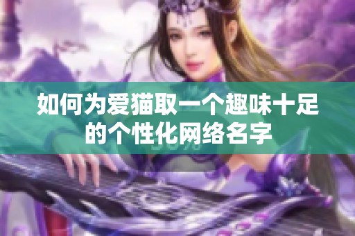如何为爱猫取一个趣味十足的个性化网络名字
