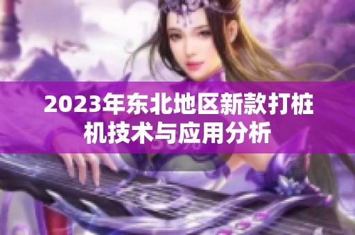 2023年东北地区新款打桩机技术与应用分析