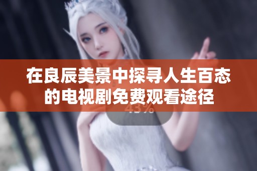 在良辰美景中探寻人生百态的电视剧免费观看途径