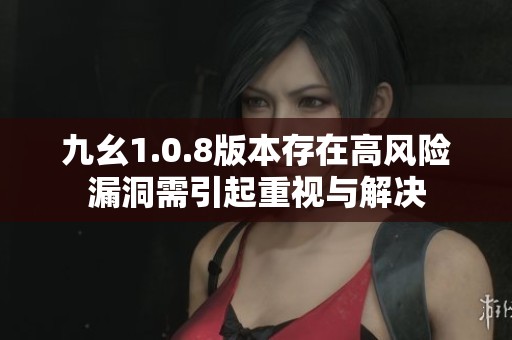 九幺1.0.8版本存在高风险漏洞需引起重视与解决