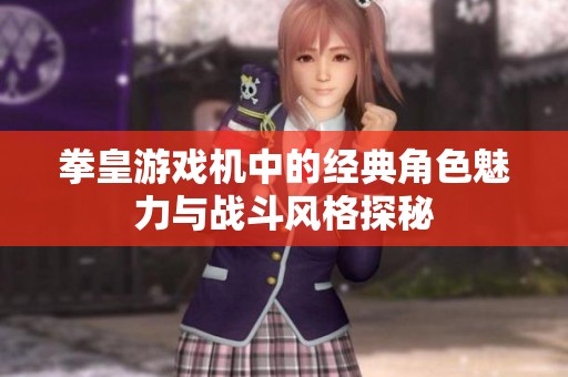 拳皇游戏机中的经典角色魅力与战斗风格探秘