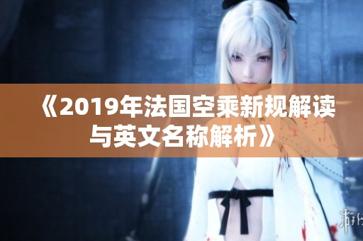 《2019年法国空乘新规解读与英文名称解析》