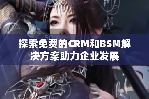 探索免费的CRM和BSM解决方案助力企业发展