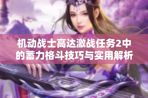 机动战士高达激战任务2中的蓄力格斗技巧与实用解析