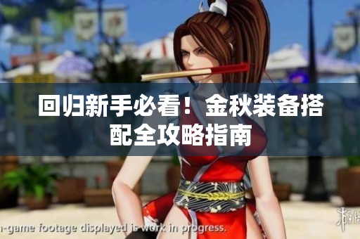 回归新手必看！金秋装备搭配全攻略指南
