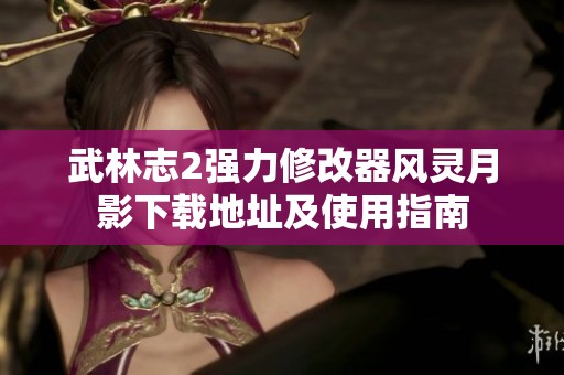 武林志2强力修改器风灵月影下载地址及使用指南