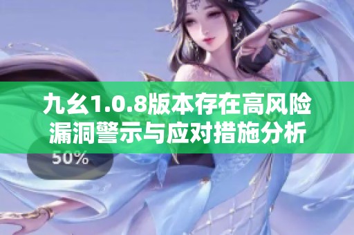 九幺1.0.8版本存在高风险漏洞警示与应对措施分析