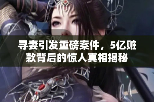 寻妻引发重磅案件，5亿赃款背后的惊人真相揭秘