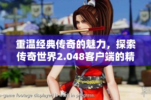 重温经典传奇的魅力，探索传奇世界2.048客户端的精彩之旅