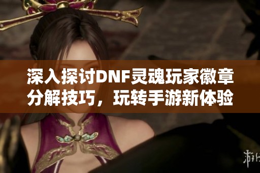 深入探讨DNF灵魂玩家徽章分解技巧，玩转手游新体验