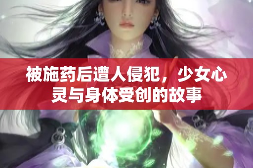 被施药后遭人侵犯，少女心灵与身体受创的故事