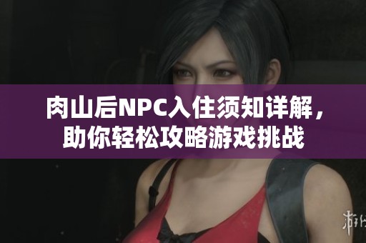 肉山后NPC入住须知详解，助你轻松攻略游戏挑战