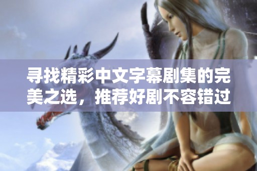 寻找精彩中文字幕剧集的完美之选，推荐好剧不容错过
